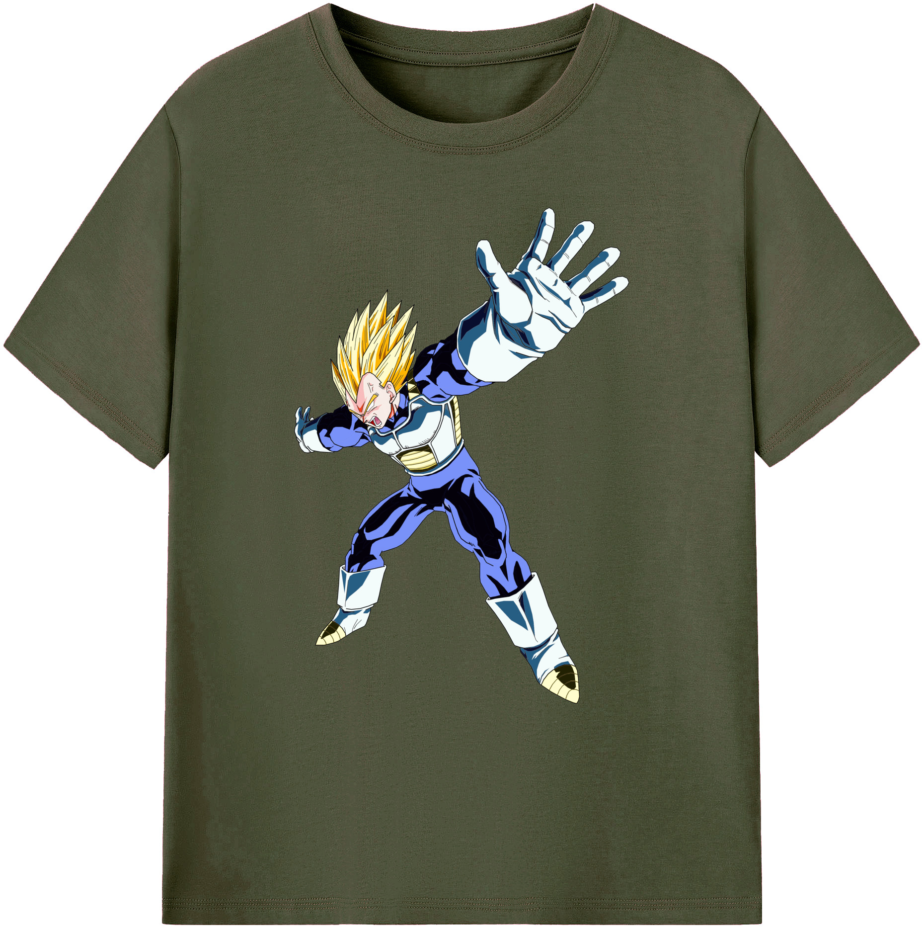 （画像用） ドラゴンボール ベジータ四世（Bejīta Yonsei）DRAGON BALL Vegeta IV 綿100％ メンズ半袖Tシャツ｜肌触りやわらか＆通気性